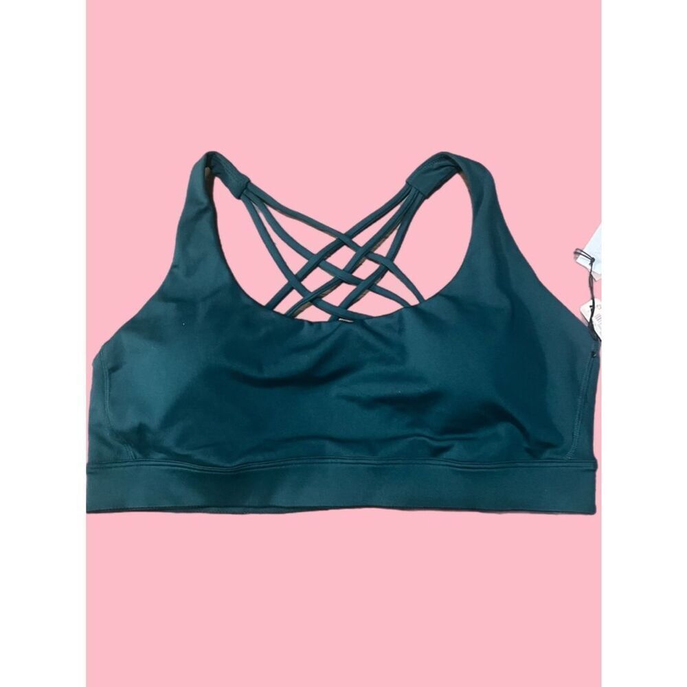 Victoria’s Secret Essentials Strappy Padded / Removable Padding Sports bra Green